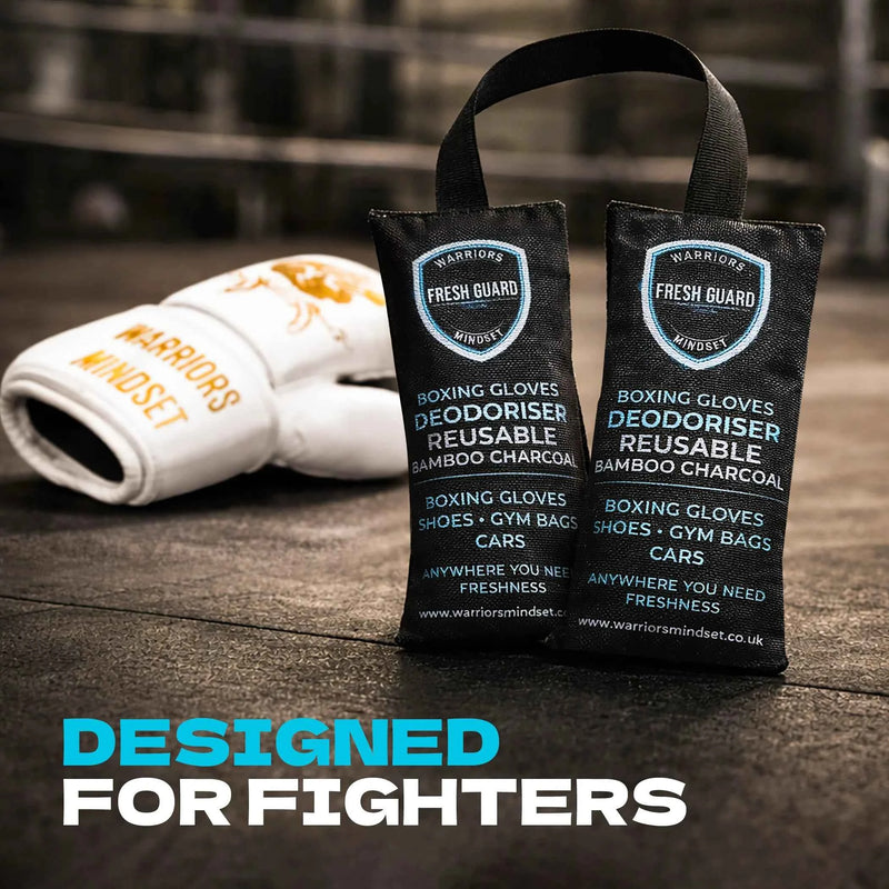 Fresh Guard packaging and product contents - Warriors Mindset boxing glove deodoriser
