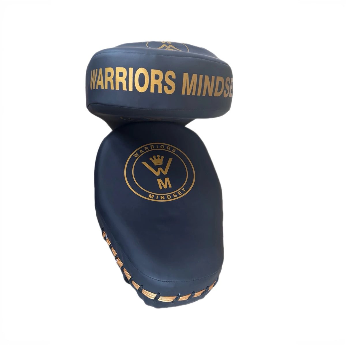 Warriors Mindset Hybrid Muay Thai Focus Pads – Black & Gold