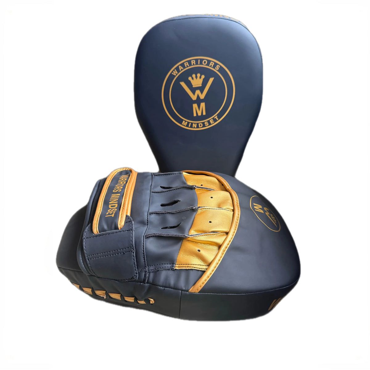 Warriors Mindset Hybrid Muay Thai Focus Pads – Black & Gold