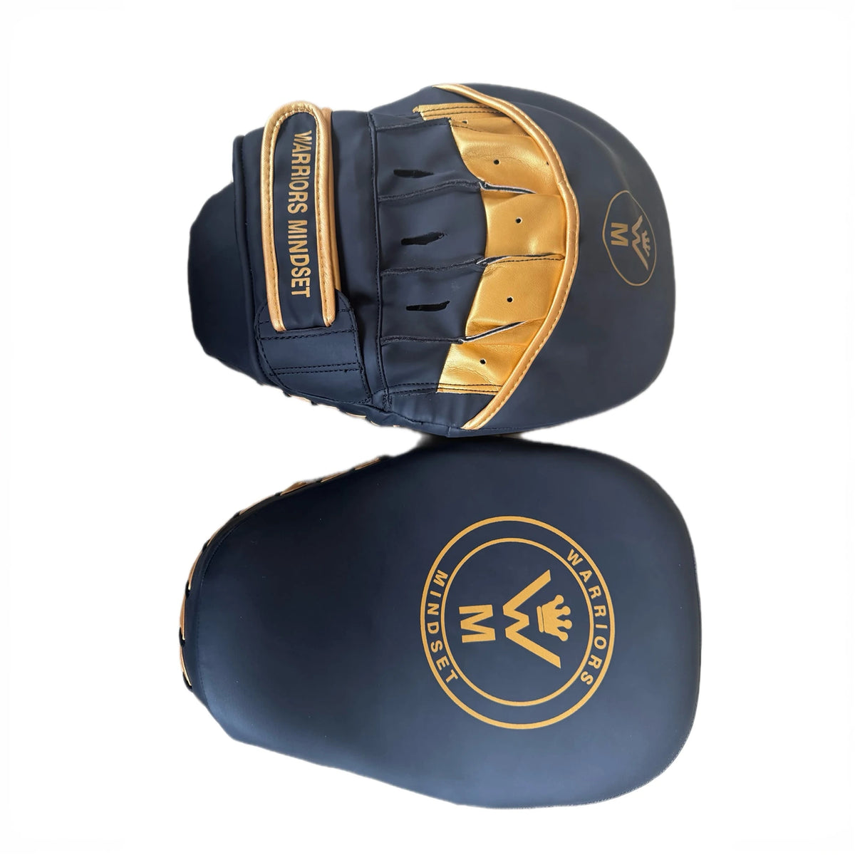 Warriors Mindset Hybrid Muay Thai Focus Pads – Black & Gold
