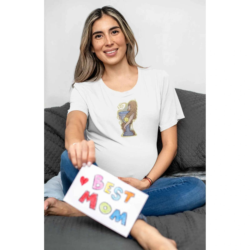 Aquarius zodiac guardian t-shirt featuring the water-bearer symbol, Archangel Michael sigil and angel wings design by Warriors Mindset