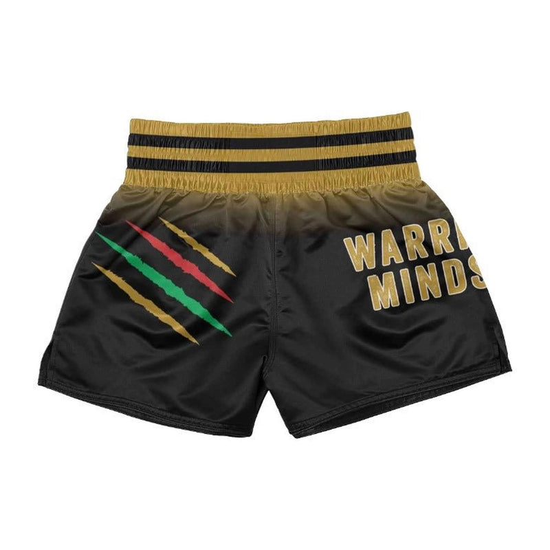 Black Muay Thai Shorts | Lion Claw Series – Warriors Mindset