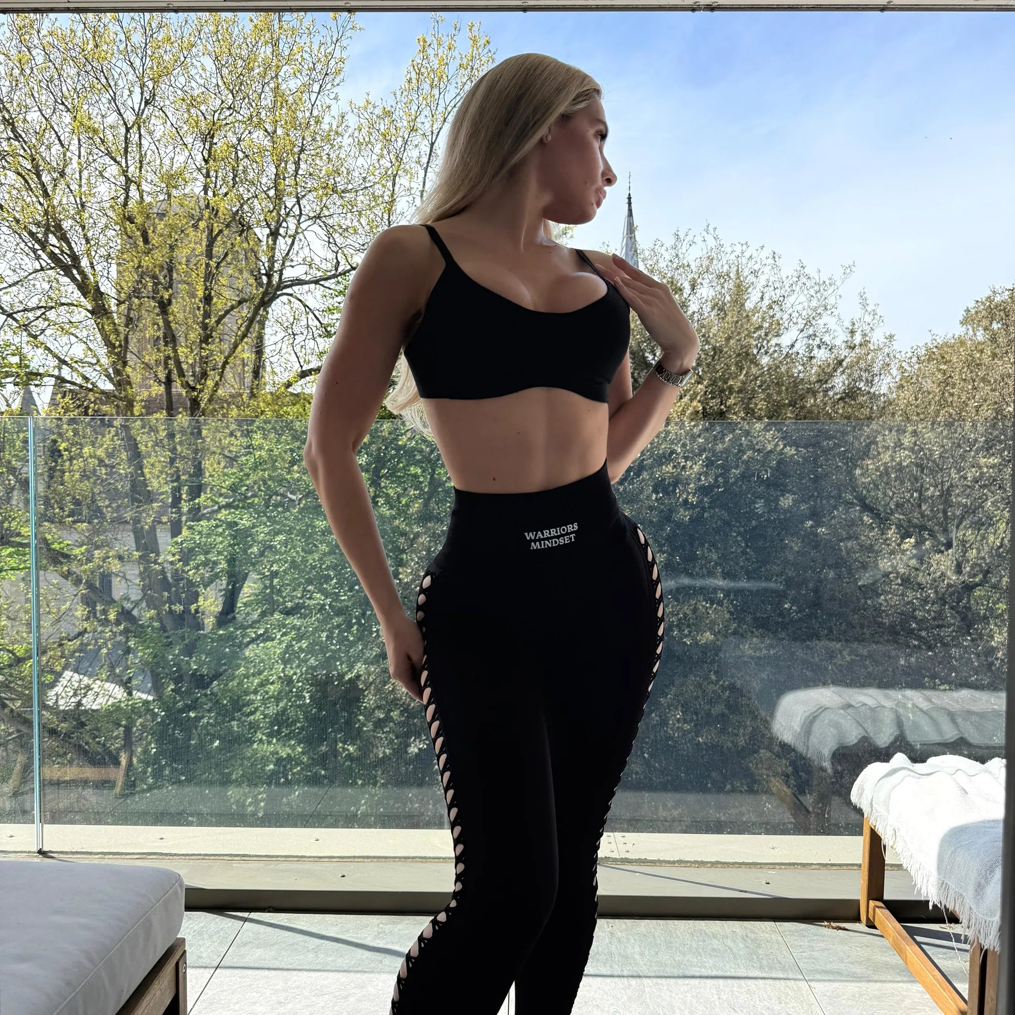 Warriors Mindset Performance Training Leggings | Breathable Side Design