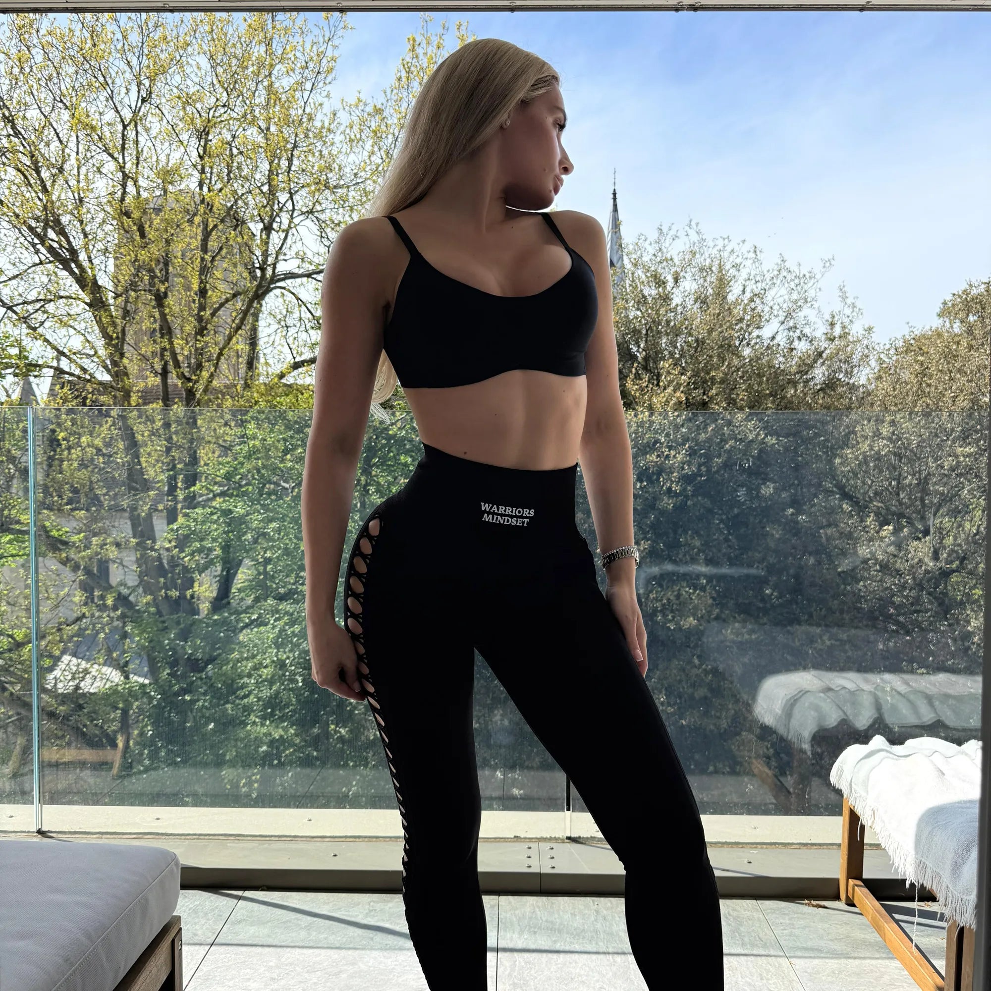 Warriors Mindset Performance Training Leggings | Breathable Side Design