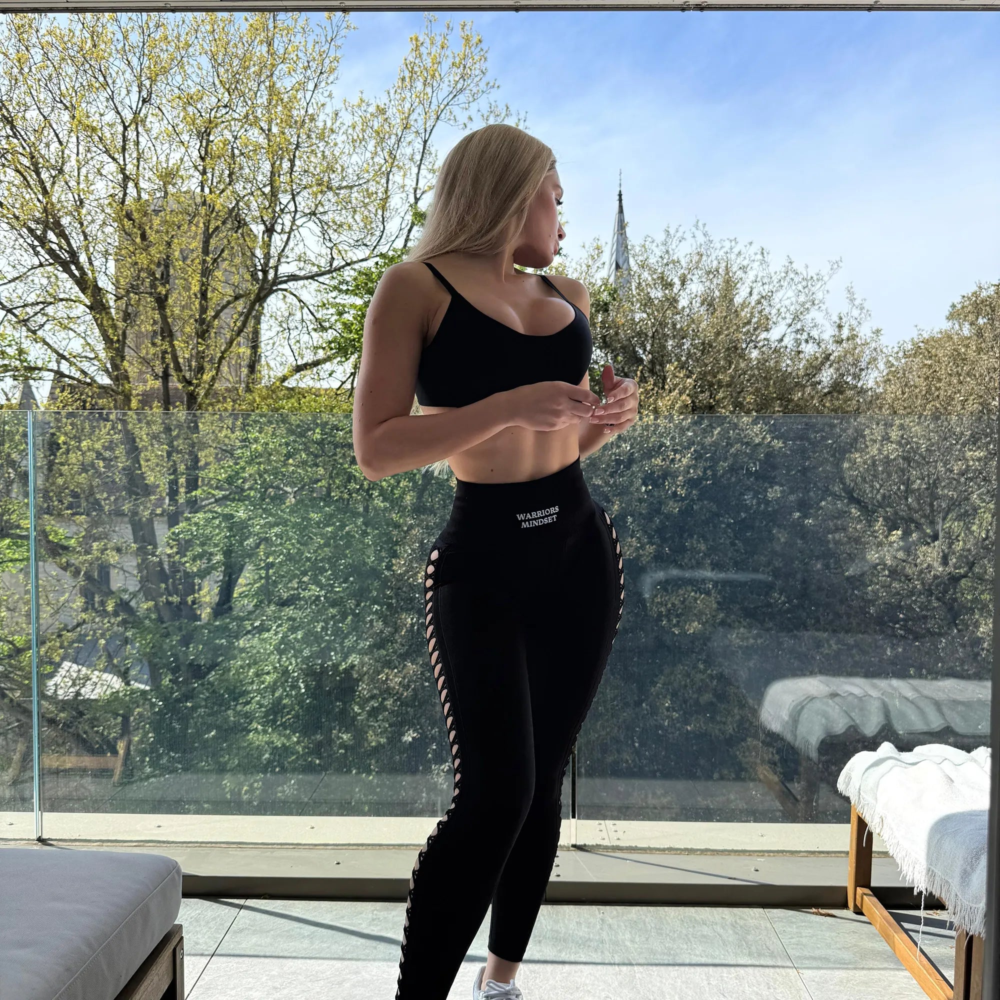Warriors Mindset Performance Training Leggings | Breathable Side Design