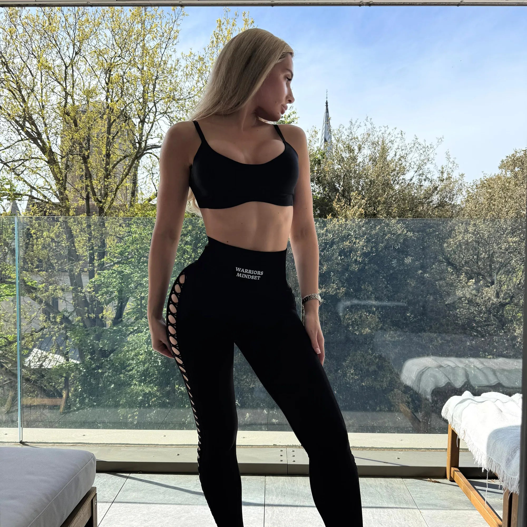 Warriors Mindset Performance Training Leggings | Breathable Side Design
