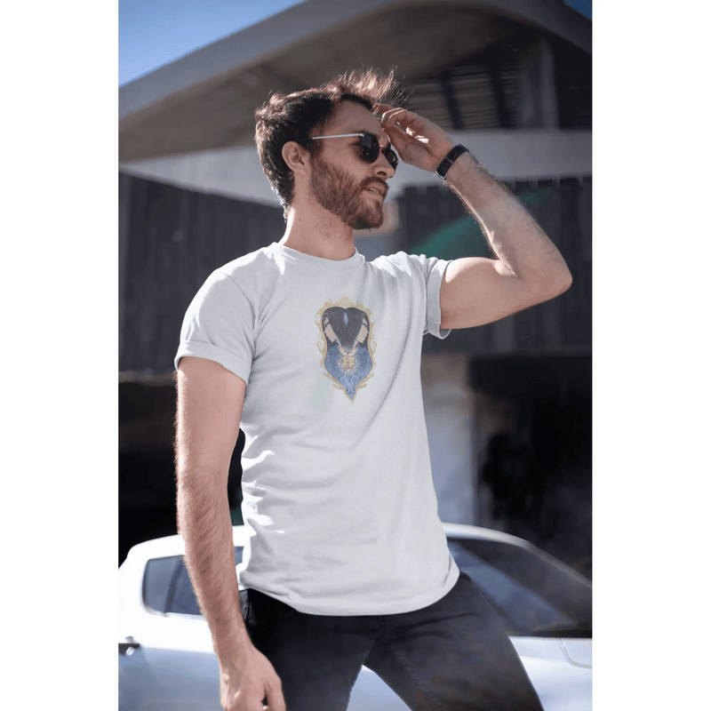 Gemini zodiac guardian t-shirt featuring the twins symbol, Archangel Michael sigil and angel wings design by Warriors Mindset