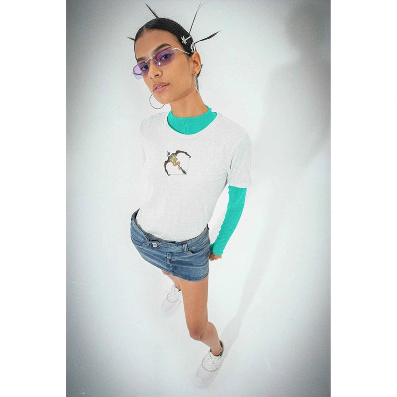 Sagittarius zodiac guardian t-shirt featuring the archer symbol, Archangel Michael sigil and angel wings design by Warriors Mindset