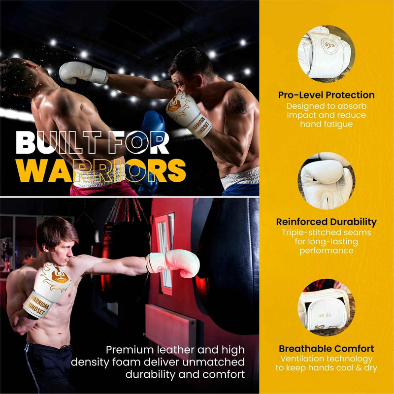 Warriors Mindset Boxing Gloves 16oz | Multi-Layer Protection