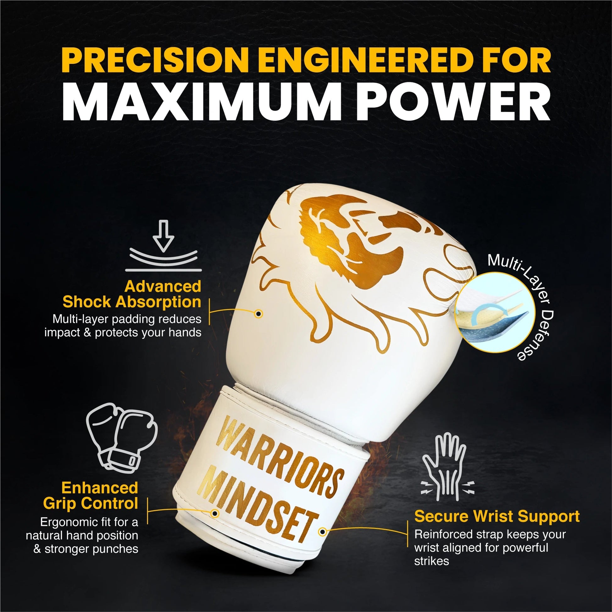 Warrior’s Boxing Gloves – Multi - Layer Protection - warriors mindset