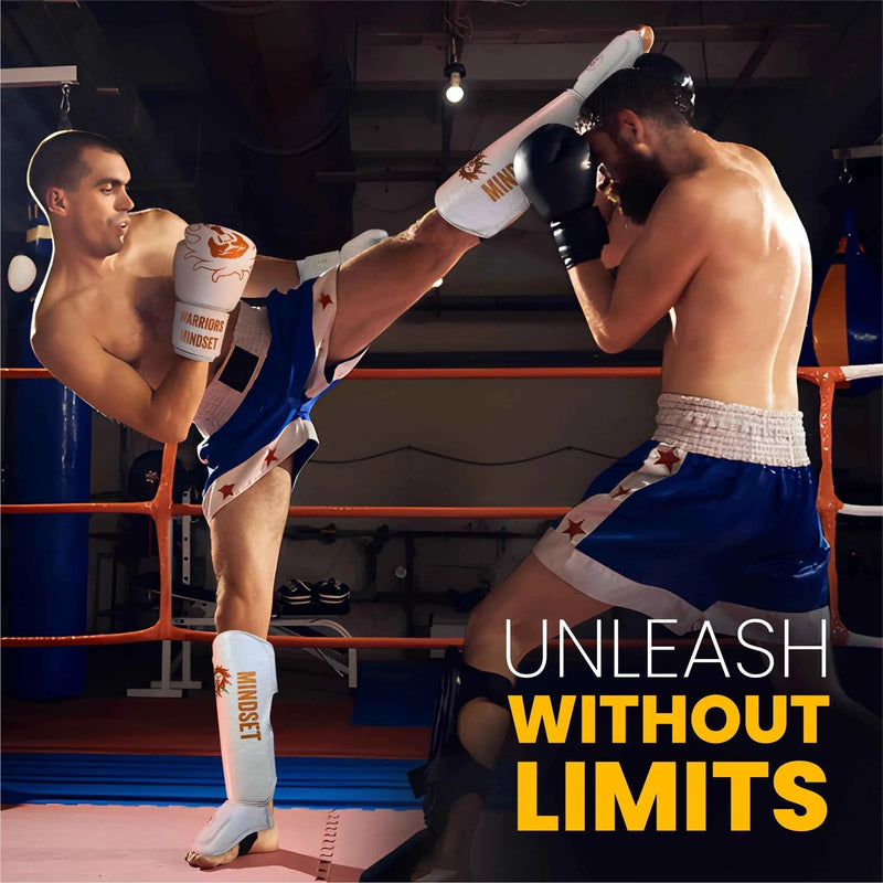 Warriors Mindset Leather Shin Guards | Muay Thai & MMA Protection