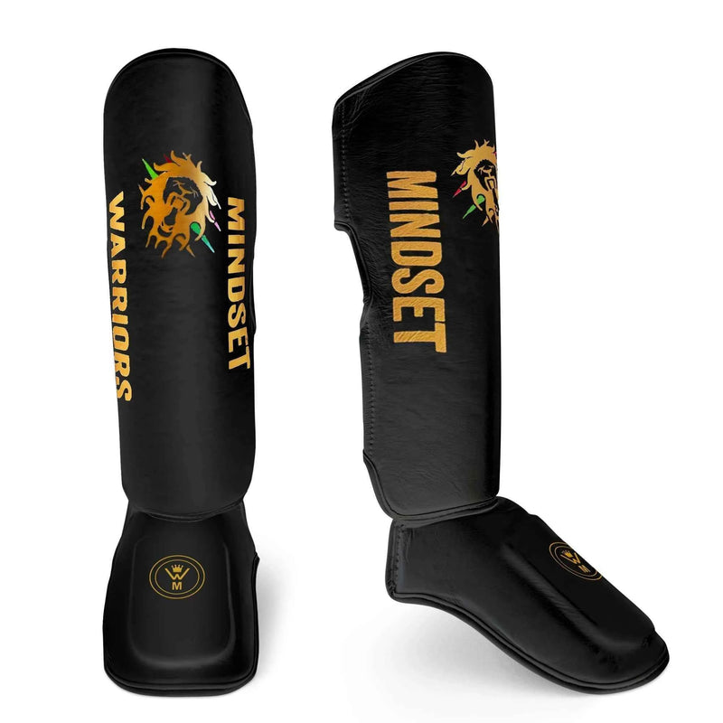 Warriors Mindset Leather Shin Guards | Muay Thai & MMA Protection
