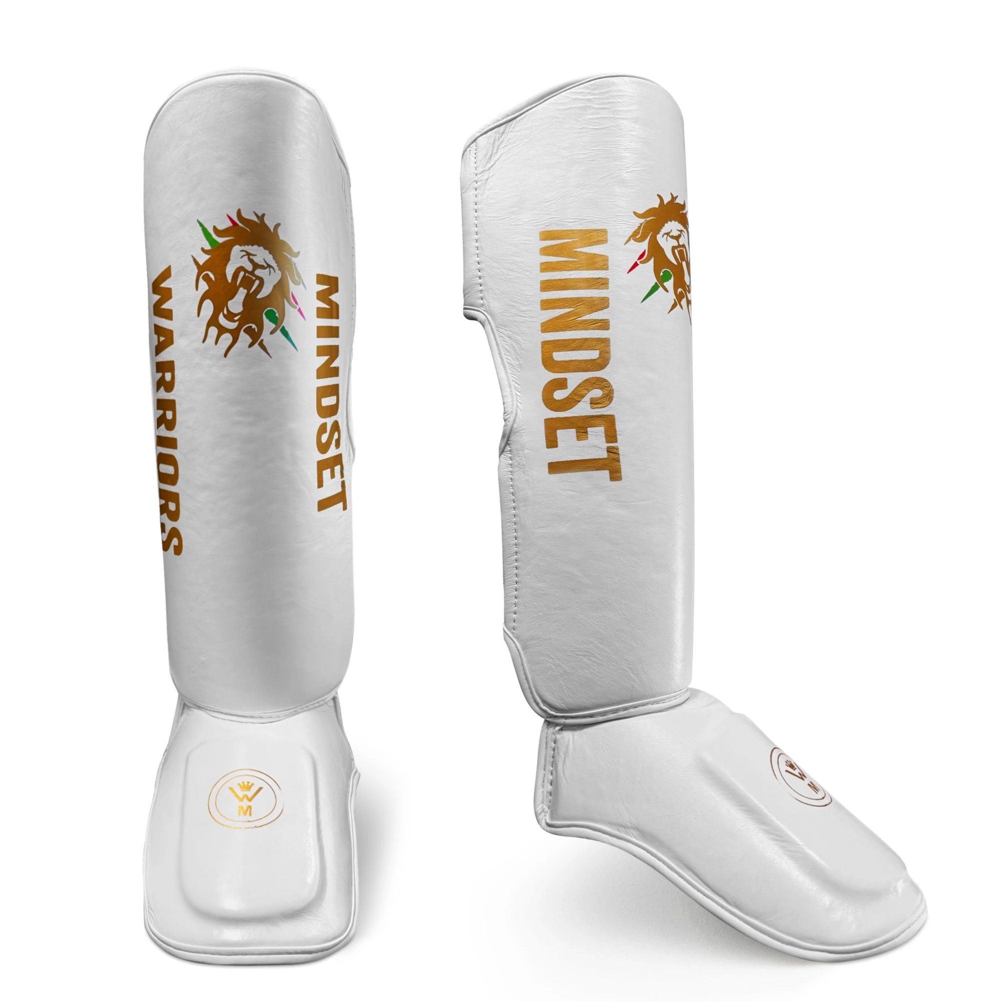 Warrior's Mindset Leather Shin Guards - Muay Thai & MMA - warriors mindset